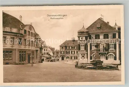 AK / Ansichtskarte Donaueschingen Rathausplatz Donaueschingen