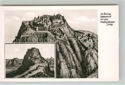 AK / Ansichtskarte Hohentwiel Festung vor dem Dreissighaehrigen Krieg Hohentwiel