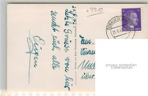 AK / Ansichtskarte Donaueschingen Schlossgarten mit Brigach Donauquelle Stadtkirche Hanselebrunnen Donaueschingen