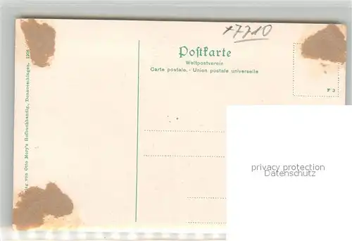 AK / Ansichtskarte Donaueschingen Brueckenpartie mit Kirche Donaueschingen