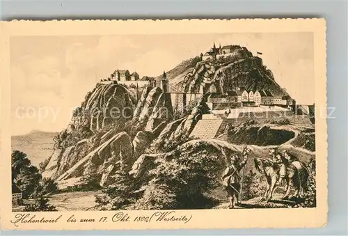 AK / Ansichtskarte Hohentwiel Westseite bis zum 17. Oktober 1800 Hohentwiel