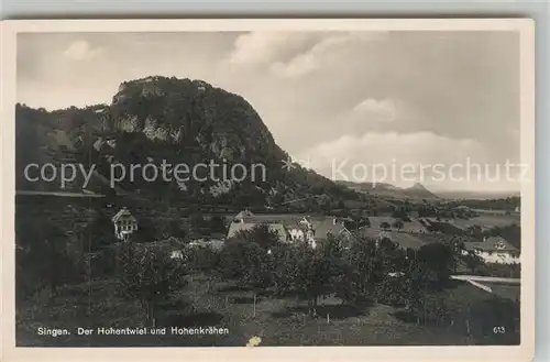 AK / Ansichtskarte Hohentwiel mit Hohenkraehen Hohentwiel