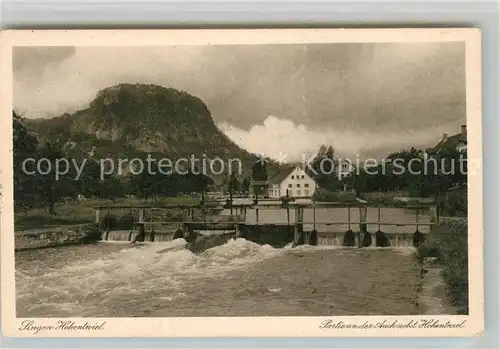 AK / Ansichtskarte Singen_Hohentwiel Aachpartie mit Hohentwiel Singen Hohentwiel