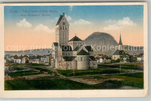 AK / Ansichtskarte Singen_Hohentwiel Kirchen Singen Hohentwiel