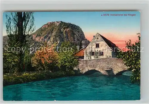 AK / Ansichtskarte Hohentwiel Brueckenpartie bei Singen Hohentwiel