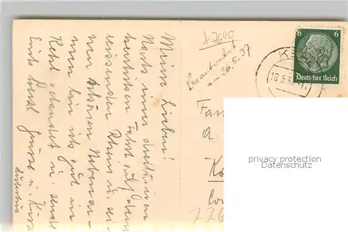 AK / Ansichtskarte Kehl_Rhein Kirche mit Hindenburg Anlagen Kehl_Rhein