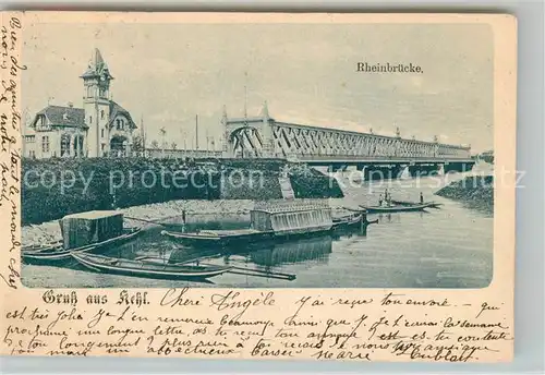 AK / Ansichtskarte Kehl_Rhein Rheinbruecke Kehl_Rhein