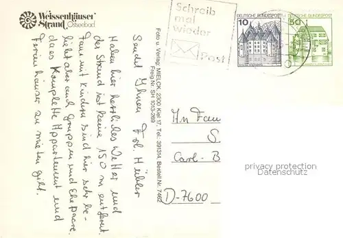 AK / Ansichtskarte Weissenhaeuser_Strand Fliegeraufnahme Weissenhaeuser_Strand