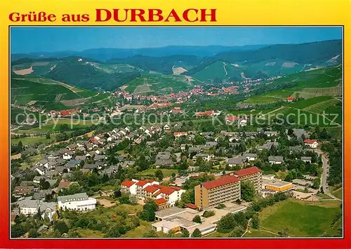 AK / Ansichtskarte Durbach Fliegeraufnahme mit Staufenburg Klinik Durbach