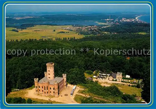 AK / Ansichtskarte Insel_Ruegen Fliegeraufnahme mit Jagdschloss Granitz Insel Ruegen