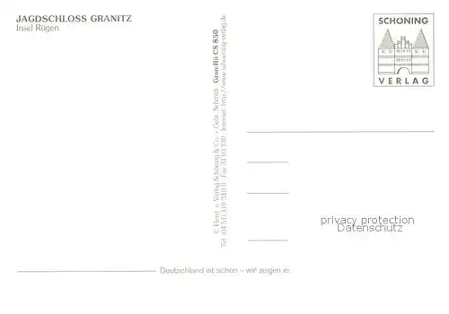 AK / Ansichtskarte Insel_Ruegen Fliegeraufnahme mit Jagdschloss Granitz Insel Ruegen