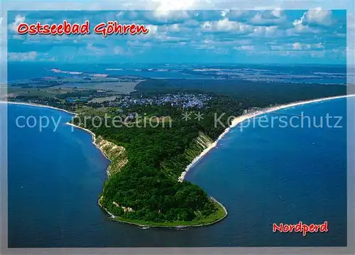 AK / Ansichtskarte Goehren_Ruegen Fliegeraufnahme mit Nordperd Goehren Ruegen