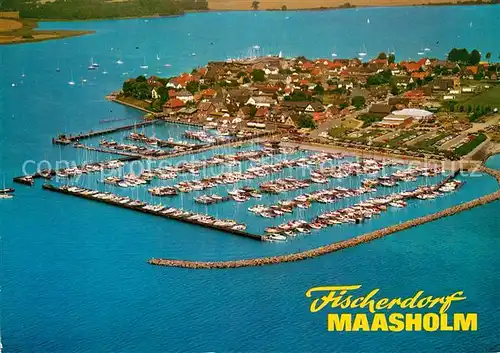 AK / Ansichtskarte Maasholm Fliegeraufnahme mit Yachthafen Maasholm