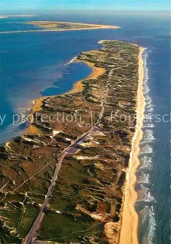 AK / Ansichtskarte Sylt Fliegeraufnahme mit Hoernum und Amrum Sylt