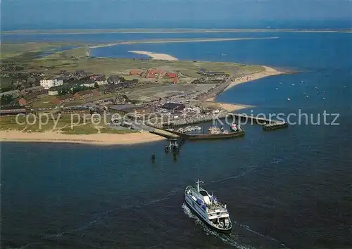 AK / Ansichtskarte Sylt Fliegeraufnahme mit Lister Hafen Sylt