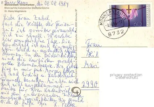 AK / Ansichtskarte Muennerstadt Fliegeraufnahme mit Stadtpfarrkirche St Maria Magdalena Muennerstadt