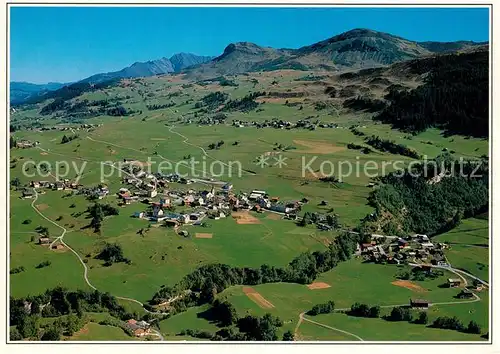 AK / Ansichtskarte Obersaxen_Meierhof Fliegeraufnahme Miraniga Piz Mundaun Obersaxen Meierhof