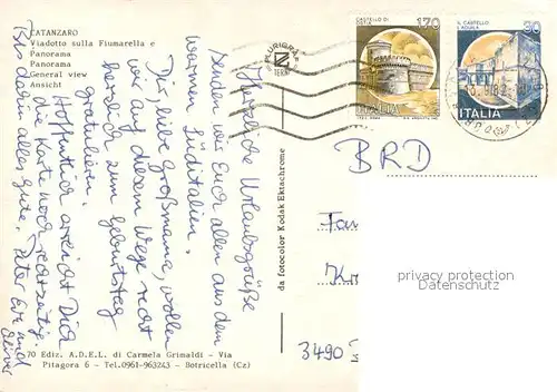 AK / Ansichtskarte Catanzaro Viadotto sulla Fiumarella  Catanzaro