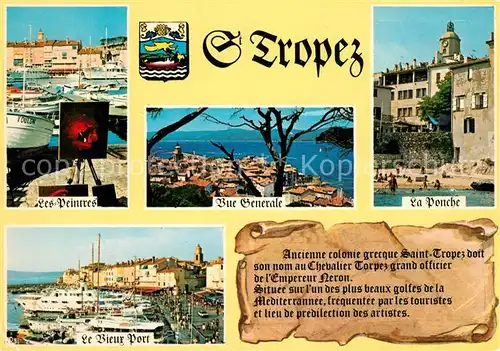 AK / Ansichtskarte Saint_Tropez_Var Vieux Port La Ponche Peintres  Saint_Tropez_Var