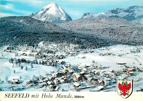 AK / Ansichtskarte Seefeld_Tirol Hohe Munde Fliegeraufnahme Seefeld Tirol