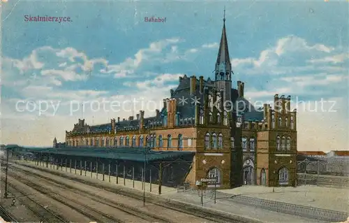 AK / Ansichtskarte Skalmierzyce Bahnhof Skalmierzyce