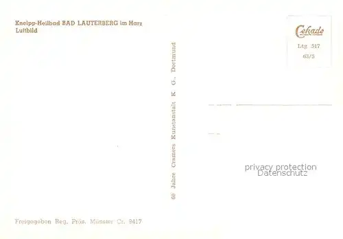 AK / Ansichtskarte Bad_Lauterberg Fliegeraufnahme Bad_Lauterberg