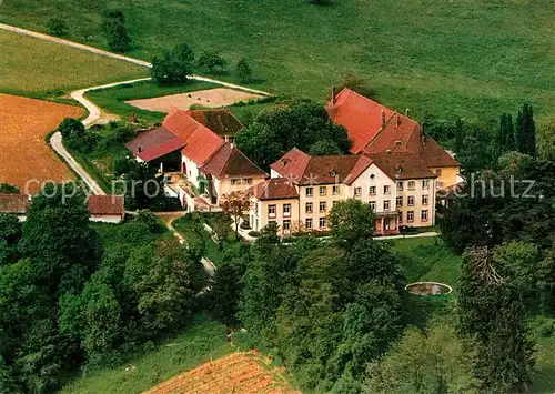 AK / Ansichtskarte Merzhausen_Breisgau Jesuitenschloss Fliegeraufnahme Merzhausen Breisgau