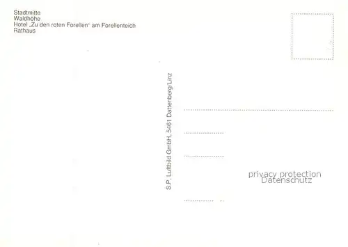 AK / Ansichtskarte Ilsenburg_Harz Stadtmitte Waldhoehe Hotel Zu den roten Forellen Rathaus Fliegeraufnahmen Ilsenburg Harz