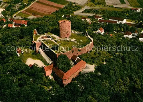 AK / Ansichtskarte Homberg_Efze Fliegeraufnahme mit Schlossberg und Schloss Homberg Efze