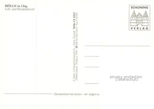 AK / Ansichtskarte Moelln_Lauenburg Fliegeraufnahme Moelln_Lauenburg