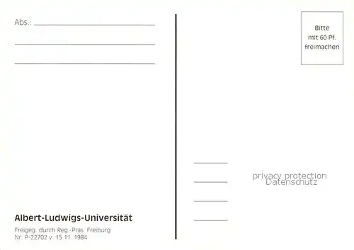 AK / Ansichtskarte Freiburg_Breisgau Albert Ludwigs Universitaet Fliegeraufnahme Freiburg Breisgau