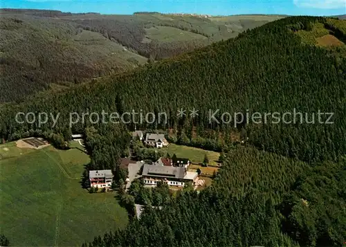 AK / Ansichtskarte Schmallenberg Berghotel Hoher Knochen Fliegeraufnahme Schmallenberg