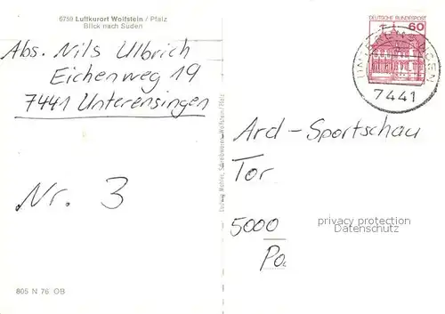 AK / Ansichtskarte Wolfstein_Pfalz Fliegeraufnahme Wolfstein_Pfalz