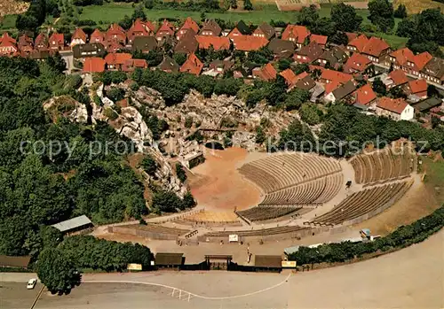 AK / Ansichtskarte Bad_Segeberg Fliegeraufnahme Kalkberg Stadion Bad_Segeberg