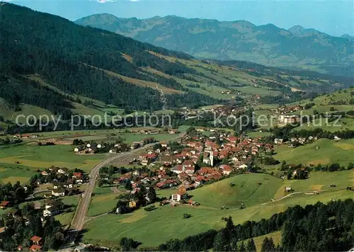 AK / Ansichtskarte Hindelang Fliegeraufnahme Vorderhindelang Hindelang