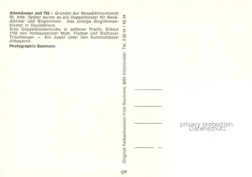 AK / Ansichtskarte Altomuenster Fliegeraufnahme Altomuenster