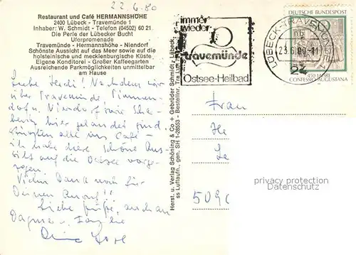 AK / Ansichtskarte Luebeck Fliegeraufnahme Restaurant Cafe Hermannshoehe Luebeck