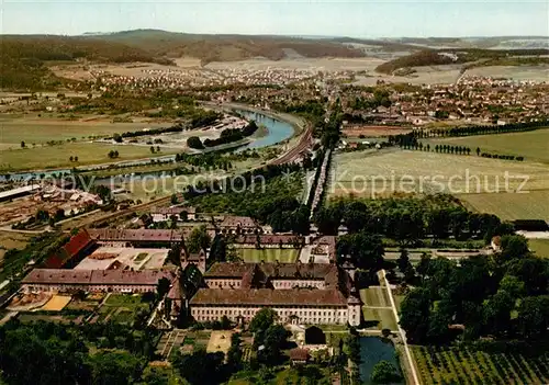 AK / Ansichtskarte Hoexter_Weser Fliegeraufnahme Kloster Corvey Hoexter Weser