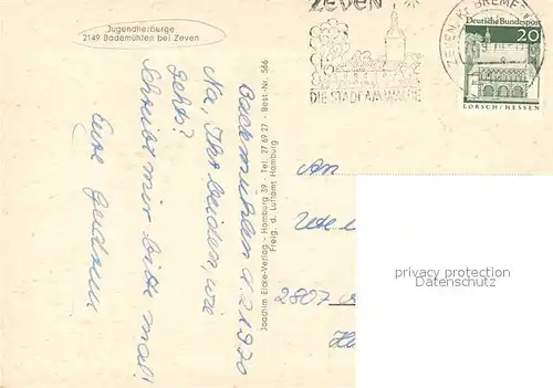 AK / Ansichtskarte Bademuehlen Fliegeraufnahme Jugendherberge Bademuehlen