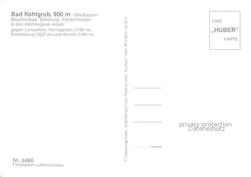 AK / Ansichtskarte Bad_Kohlgrub Fliegeraufnahme Bad_Kohlgrub