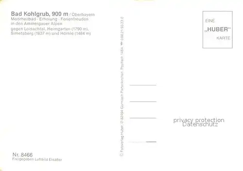 AK / Ansichtskarte Bad_Kohlgrub Fliegeraufnahme Bad_Kohlgrub