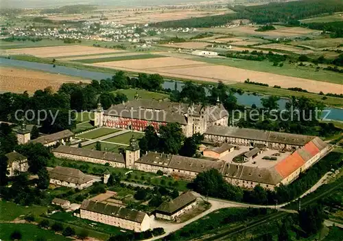 AK / Ansichtskarte Hoexter_Weser Fliegeraufnahme Kloster Corvey Hoexter Weser