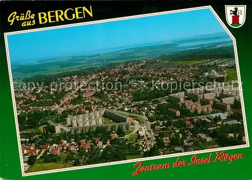AK / Ansichtskarte Bergen_Ruegen Fliegeraufnahme Bergen Ruegen