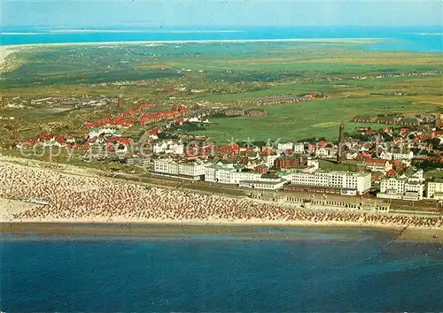 AK / Ansichtskarte Borkum_Nordseebad Fliegeraufnahme Borkum_Nordseebad