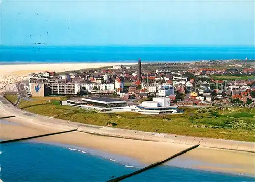 AK / Ansichtskarte Borkum_Nordseebad Fliegeraufnahme Kurhaus Borkum_Nordseebad