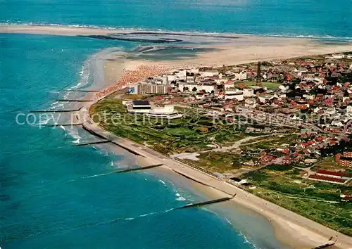 AK / Ansichtskarte Borkum_Nordseebad Fliegeraufnahme Borkum_Nordseebad