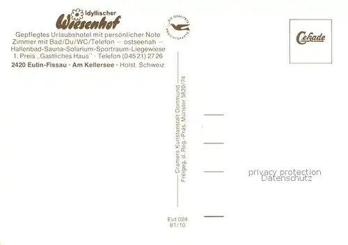 AK / Ansichtskarte Fissau Fliegeraufnahme Urlaubshotel Wiesenhof Fissau