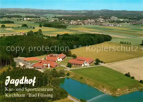 AK / Ansichtskarte Kirchham_Niederbayern Fliegeraufnahme Jagdhof Kur Sportzentrum Kirchham Niederbayern
