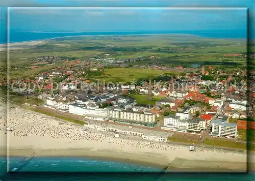 AK / Ansichtskarte Borkum_Nordseebad Fliegeraufnahme Borkum_Nordseebad