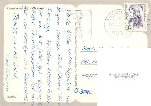 AK / Ansichtskarte Kloster_Andechs Fliegeraufnahme Kloster_Andechs